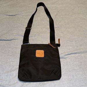 Bric's Messenger Black Nylon Crossbody Bag EUC